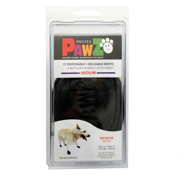 Pawz hundesko Medium 7,6 cm sort